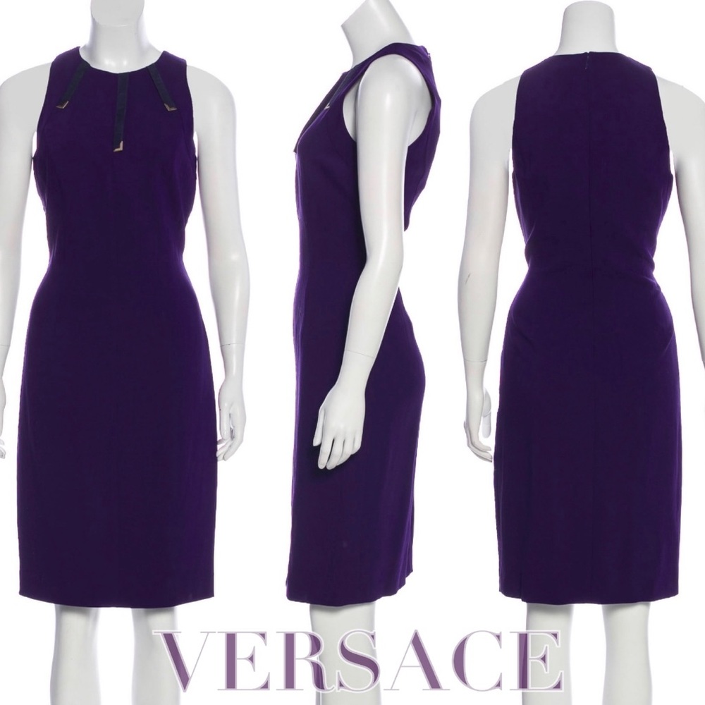 Versace Sleeveless Purple/Blue Dress IT 42 NWT